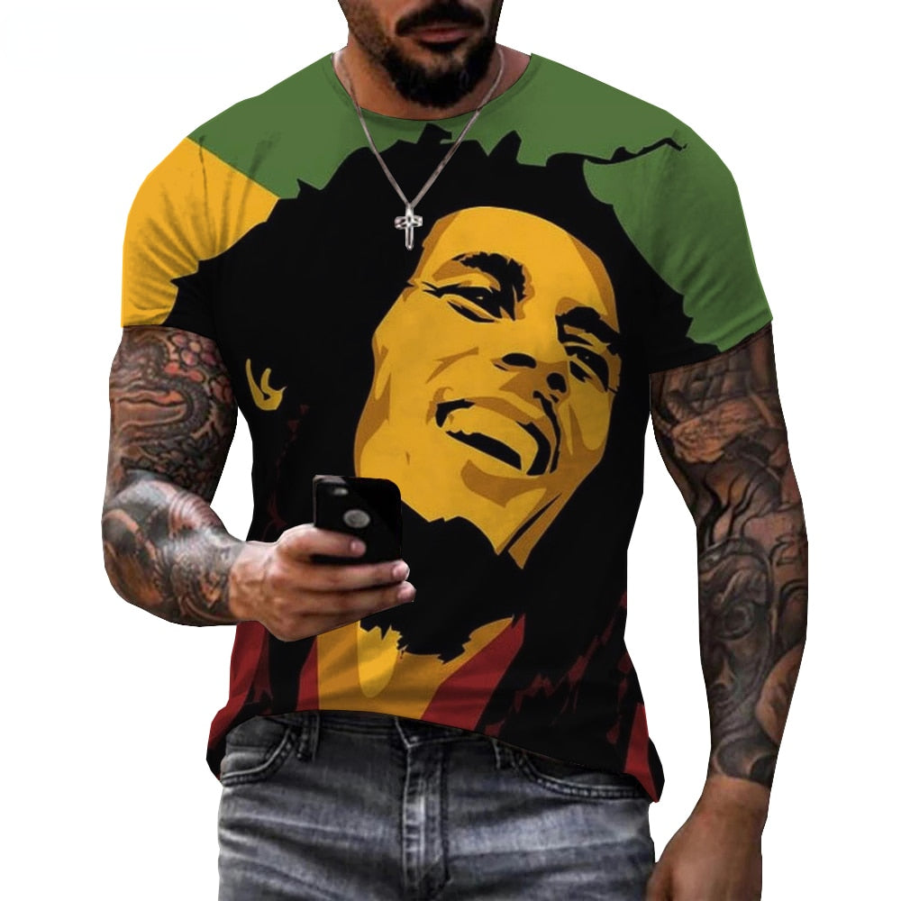 Bob Marley 3D Print T Shirt Men Women Fashion Casual Funny Shirt Harajuku Streetwear Cool Tops